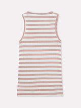 Jadea 4933 canotta in viscosa con righe orizzontali rosa