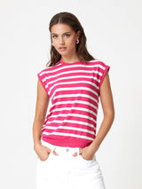 Jadea 4934 maglia a righe in viscosa effettuo blusa fucsia