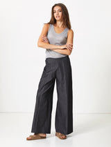 Jadea 4942 pantalone 100% cotone trama jeans nero