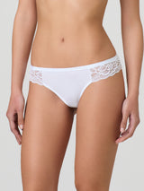 Brasiliana in cotone modal con pizzo e retro doppiato