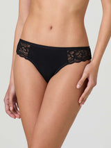 Brasiliana in cotone modal con pizzo e retro doppiato