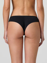 Brasiliana in cotone modal con pizzo e retro doppiato