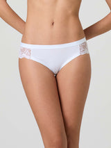 Slip in cotone modal con fascia e pizzo laterale
