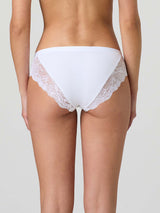 Slip in cotone modal con fascia e pizzo laterale