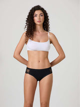 Slip in cotone modal con fascia e pizzo laterale