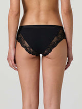 Slip in cotone modal con fascia e pizzo laterale