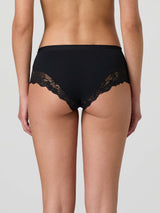 Slip short in cotone modal con fascia e pizzo