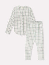 Jadea 5265 pigiama in flanella fantasia scozzese colore salvia serie Nettuno