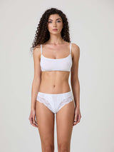 Slip in cotone modal e pizzo frontale