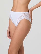 Slip in cotone modal con bordo a smerlo e pizzo