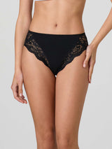 Slip in cotone modal con bordo a smerlo e pizzo