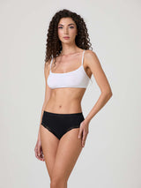 Midi in cotone modal con fascia e pizzo