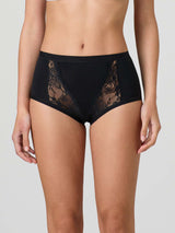 Culotte in cotone modal con fascia e inserti in pizzo