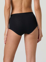 Culotte in cotone modal con fascia e inserti in pizzo