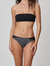 Jadea 6475 slip in cotone con cuoricini e pizzo colore nero serie persefone