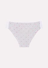 Jadea 6475 slip in cotone con cuoricini e pizzo colore seta serie Persefone