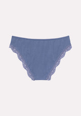 Jadea 6490 slip trasparente con cuori e pizzo colore mirtillo serie Talia