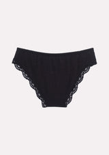 Jadea 6490 slip tessuto trasparente con cuori e pizzo colore nero serie Talia