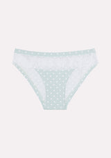 Jadea 6493 slip in cotone a pois con pizzo colore lattementa serie Eco