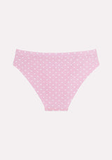 Jadea 6493 slip in cotone a pois con pizzo colore rosa serie Eco
