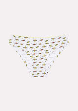 Jadea 6495 slip in cotone a fantasia colore bianco serie Asteria