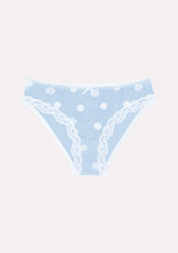 Circe Series Stretch Cotton and Lace Polka Dot Briefs