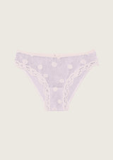 Circe Series Stretch Cotton and Lace Polka Dot Briefs