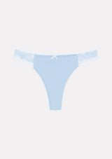Circe Series Stretch Cotton and Lace Polka Dot Thong
