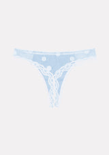 Circe Series Stretch Cotton and Lace Polka Dot Thong