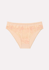 Jadea 6509 slip pizzo semi-trasparente floreale colore vaniglia serie Galatea