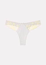 Jadea 6511 perizoma in cotone e pizzo floreale colore perla serie Galatea