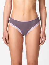 Jadea 6530 slip donna in cotone a costine con pizzo crepuscolo serie nebula