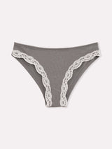 Jadea 6531 brasiliana cotone elasticizzato costine e pizzo asfalto serie nebula