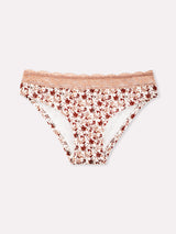 Jadea 6532 slip donna in cotone a fiori con pizzo cameo serie aurea