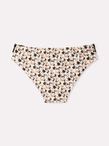 Jadea 6532 slip donna in cotone a fiori con pizzo nero serie aurea