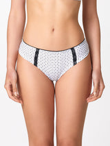 Jadea 6534 slip donna in cotone elasticizzato a fantasia bianco serie luna