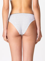 Jadea 6534 slip donna in cotone elasticizzato a fantasia bianco serie luna