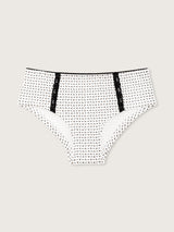 Jadea 6535 slip midi donna cotone elasticizzato a fantasia bianco serie luna