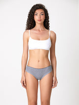 Jadea 6536 slip donna cotone elasticizzato fantasia vichi blu serie vega