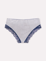 Jadea 6538 slip donna midi cotone fantasia vichi blu serie vega