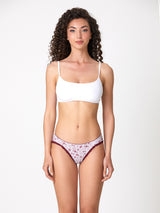 Jadea 6539 slip donna cotone elasticizzato a fiori vino serie celestia