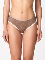 Jadea 6541 slip donna cotone elasticizzato fantasia mista tortora serie galaxia