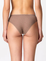 Jadea 6541 slip donna cotone elasticizzato fantasia mista tortora serie galaxia