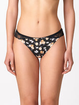 Jadea 6544 brasiliana cotone fantasia floreale e pizzo nero serie eclissi