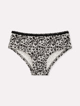 Jadea 6548 slip donna midi cotone fantasia maculata nero serie levante