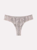 Jadea 6572 perizoma con pizzo floreale trasparente grigio serie eterea