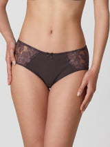 Jadea 6577 slip donna midi con ricami floreali uvetta serie rugiada