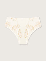 Jadea 6581 slip donna midi in pizzo floreale latte serie alisea