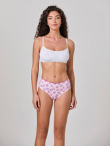 Jadea 6601 slip midi in cotone a fantasia mista rosa serie melodia