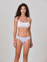 Jadea 6602 slip in cotone a costine con stampa floreale lavanda serie essenza